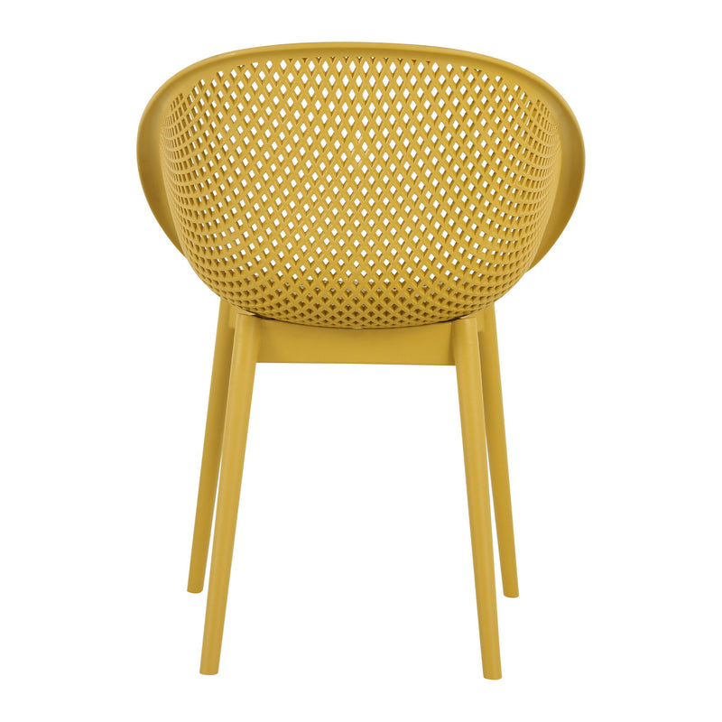 2 Piece Durable Single Chair With Mesh Hollow Out Design