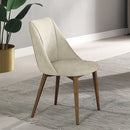 Willene - Side Chair (Set of 2) - Beige Fabric & Walnut