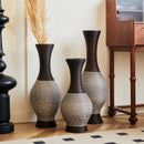 Tall Designer Floor Vase With Elegant 2 Tone