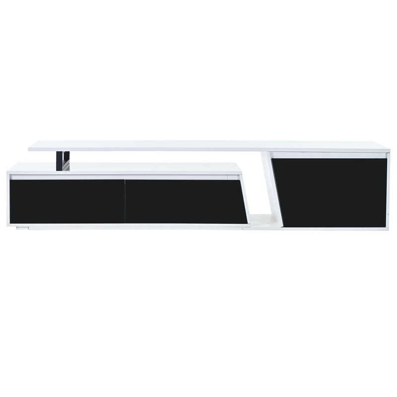 Minimalist Rectangle Extendable TV Cabinet With 2 Drawers And 1 Cabinet