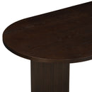 Modern Rustic Oval Dining Table Double Pedestal - Espresso
