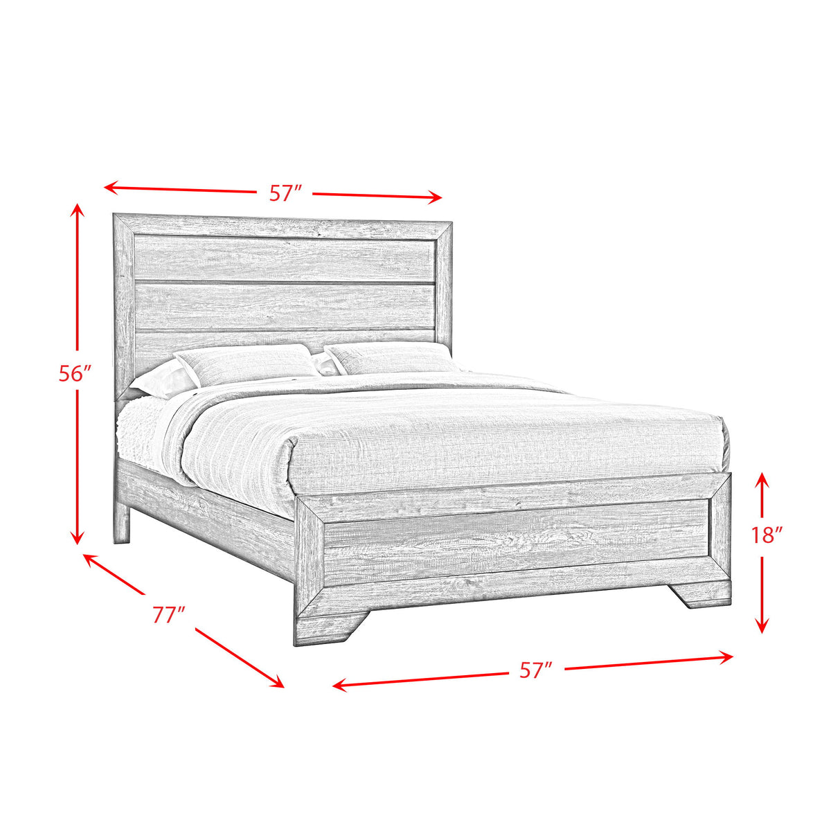 Nathan Panel Bedroom Set in Dark Gray by Elements International, view 10