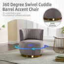 360 Degree Swivel Cuddle Barrel Accent Sofa Chair
