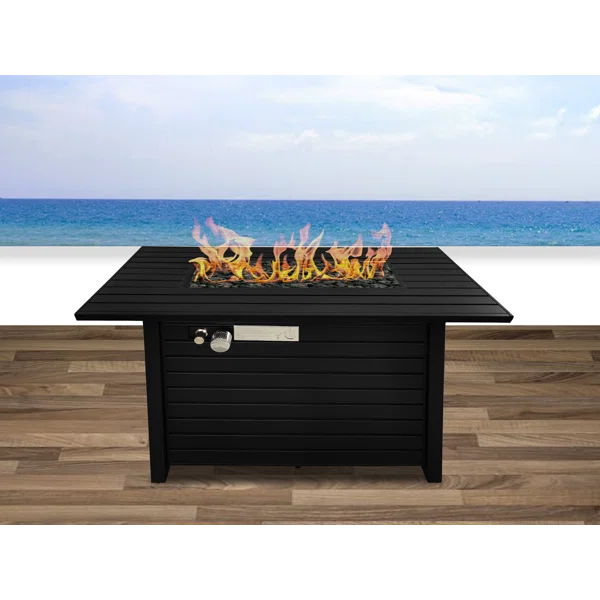 Propane Outdoor Fire Pit Table With Lid Versatile Fuel Options