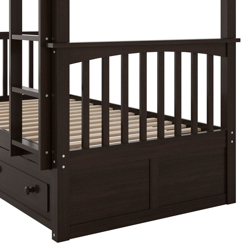 Bunk Bed With Drawers, Convertible Design