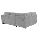 Convertible Sectional L-Shaped Sofa With Dual Pull-Out Sleepers, Flip-Top Table, USB Ports, Cup Holder & Storage