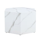 Modern Coffee Table With Complex Texture Patterns, Stylish And Durable Design - White