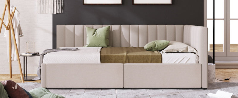Upholstered Daybed, Sofa Bed Frame, No Box Spring Needed