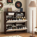 Modern Freestanding Shoe Storage Cabinet With 4 Flip Drawers