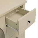 Rattan 2 Door 3 Drawer Cabinet, Suitable For Bedroom - Natural