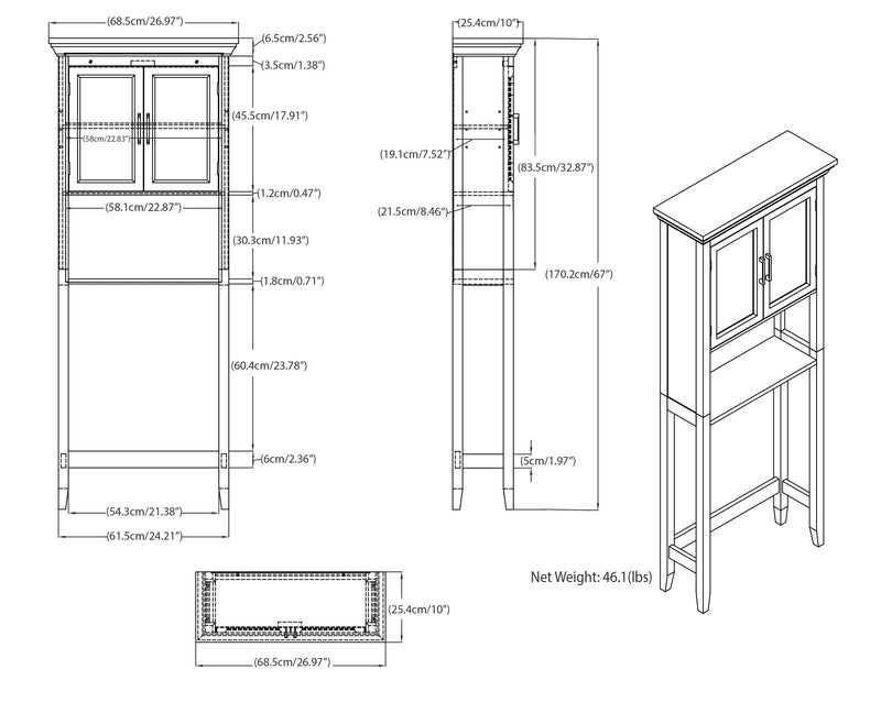 Avington - Space Saver Cabinet - Pure White