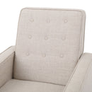 Mid-Century Modern Recliner With Button Tufted Waffle Stitch