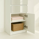Elise - Modular Wood Closet System With Mirror For Custom Storage Solutions - White
