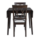 3 Piece Kitchen Dining Set With Drop Leaf Dining Table And 2 Dining Upholstered Chairs, Dining Room Set For Small Places