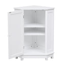 Bathroom Cabinet Triangle Corner Storage Cabinet With Adjustable Shelf Modern Style
