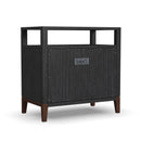Waterfall - Nightstand - Black