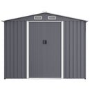 Outdoor Storage Shed Large Metal Tool Sheds, Heavy Duty Storage House With Sliding Doors