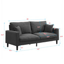Modern Upholstered 2 Piece Sofa Set With 3 Seater And 2 Seater