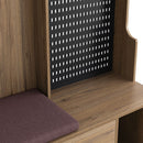Hallway Hall Tree With Removable Cushion Bench, Coat Rack, Storage Shelves