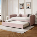 Modern Style Upholstered Daybed With Trundle For Guest Room, Small Bedroom