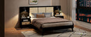 Bed Frame With 2 Nightstands Elegant Design With Lamps