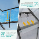 Gain Height Windproof Greenhouse With Raised Base