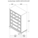 Pembroke - 5-Drawer Chest Of Drawers - Washed Oak