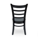 Farmhouse Style Dining Chair Set With Traditional Ladder Back Design