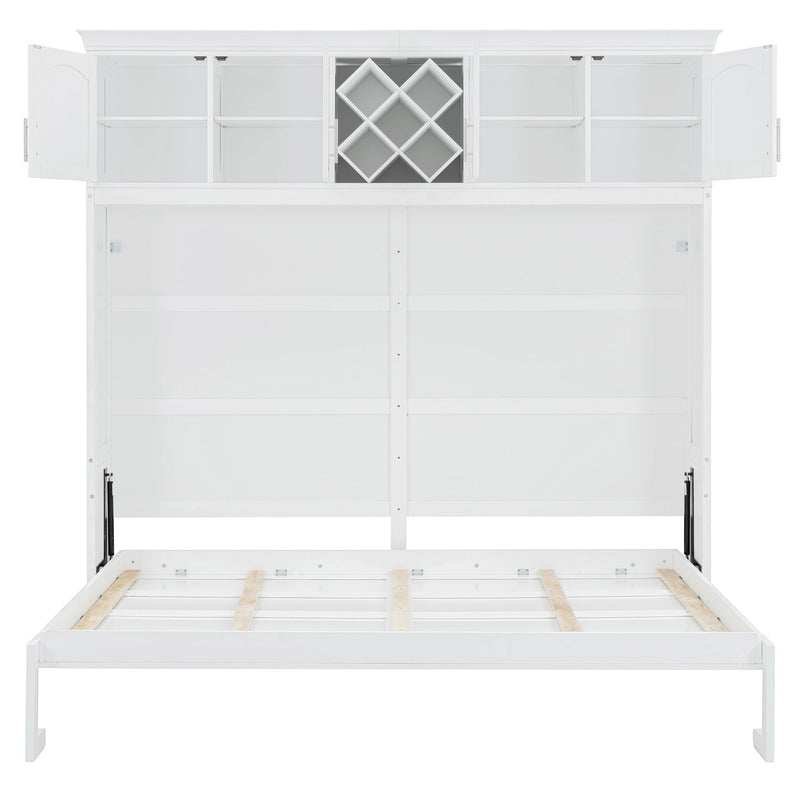 Murphy Wall Bed With Top Cabinets & Wine Rack