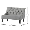 Nicole - French Style Upholstered Loveseat With Tufted Backrest
