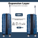 Luggage Set Of 5 Pieces, Expandable Hard Pc Luggage Set With Tsa Lock For Rotating Wheels