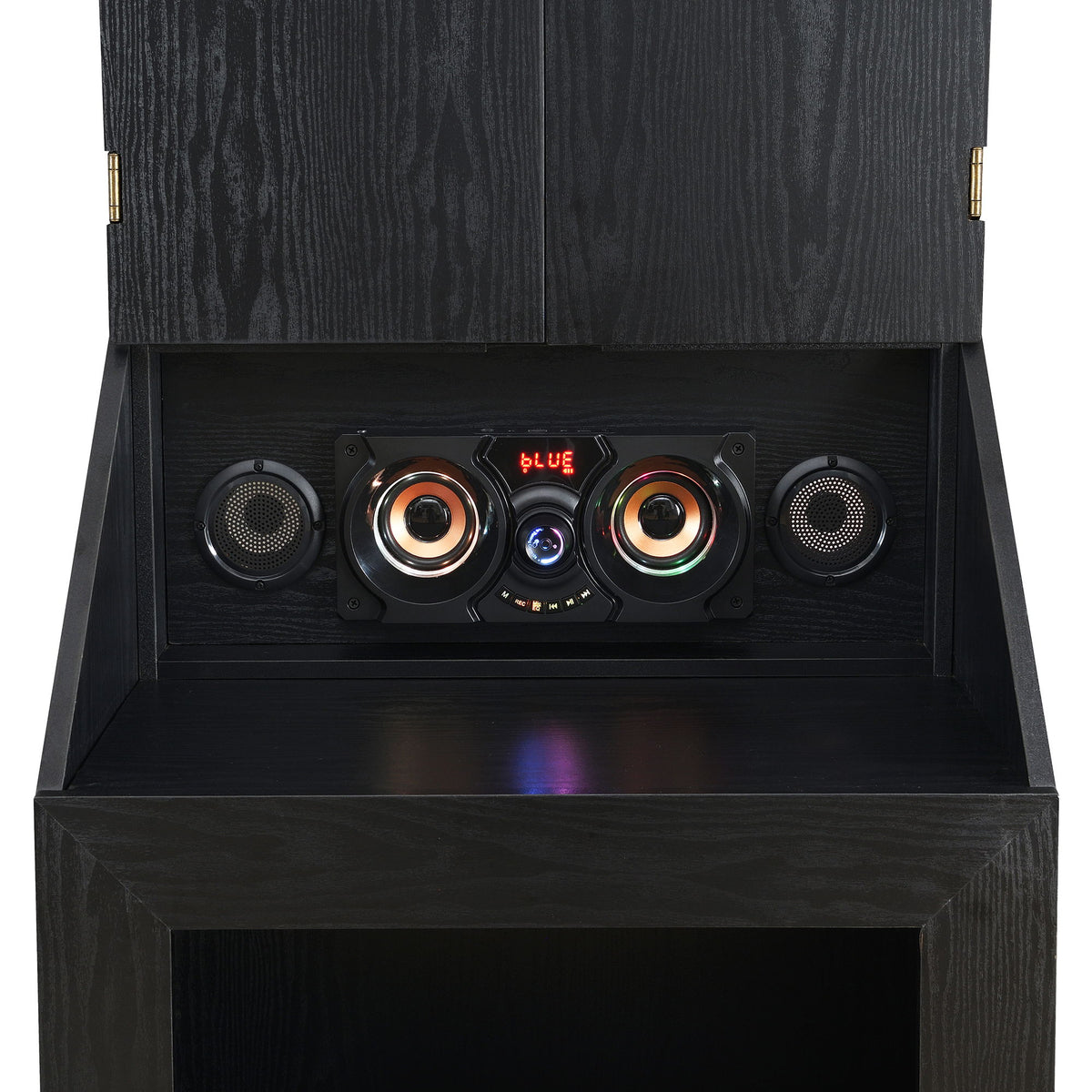 Hurricanes Dartboard Cabinet With Speaker And LED in Black by Elements International, view 12