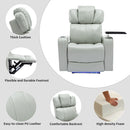 Power Recliner Theater Chair With Cooling Cup Holder, Bluetooth Speaker, LED Lights, USB Ports