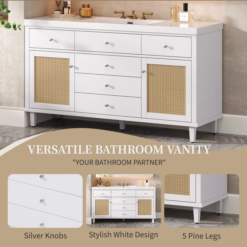 Modern Bathroom Vanity With Sink, Soft Close Drawers