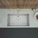 32" Undermount Kitchen Sink With, Single Bowl - Brushed Nickel