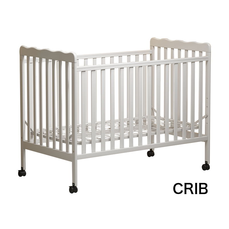 Crib 3 In 1 Convertible, Made Of Sustainable Pinewood, Non Toxic Finish, Comes With Locking Wheels, Wooden Nursery Furniture