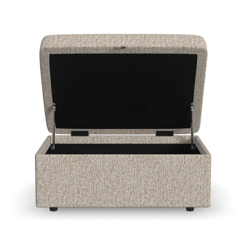 Sky - Storage Ottoman - Pearl Silver