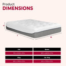 Ultra Plush 13" Gel Memory Foam Mattress For King Size Bed With Double Layered Jacquard Cover - Gray / White