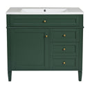 Bathroom Vanity & Top Sink, Modern Bathroom Storage Cabinet With 2 Drawers And A Tip-Out Drawer