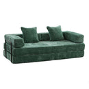 Convertible Floor Sofa Bed With Pillow Back Support Armrest