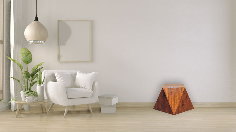Abstract End Table - Chestnut