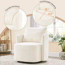 360° Modern Swivel Chair With Upholstered Curved Design