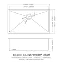 Modern Undermount Stainless Steel Kitchen Sink 16 Gauge, Deep Single Bowl