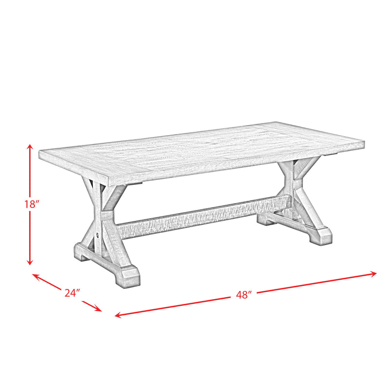 Finn - 3 Piece Accent Trestle Table Set-Coffee Table & Two End Tables - Dark Walnut