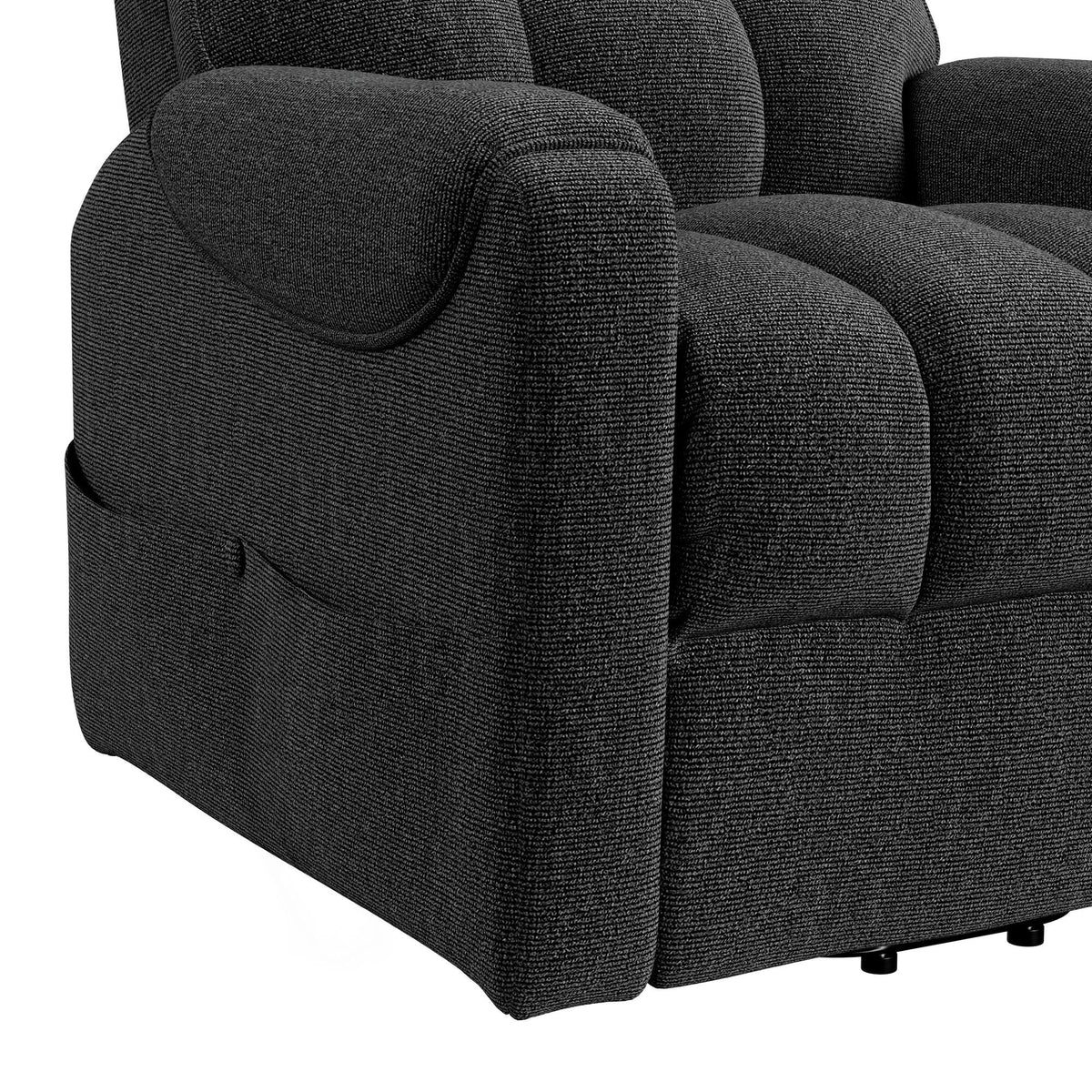 Desoto Power Lift Chair in Sahara Black by Elements International, view 9