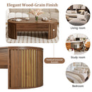 Lift Top Coffee Table With Hidden Compartment, Modern Oval Lift Tabletop For Home Living Room