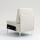 Single Couch Modular Armless Accent Chair With Back Cushion