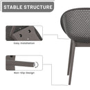 2 Piece Durable Single Chair With Mesh Hollow Out Design