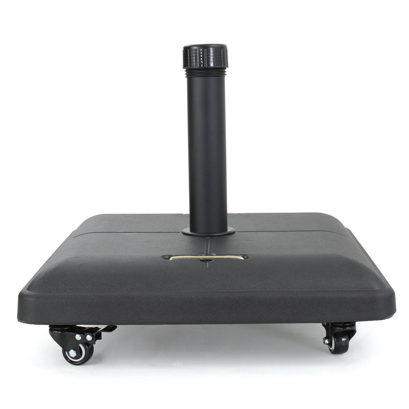 Wheelie - Stylish Square Umbrella Base With Stainless Steel Pole Handle