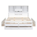 Platform Bed With Storage Headboard And 8 Drawers
